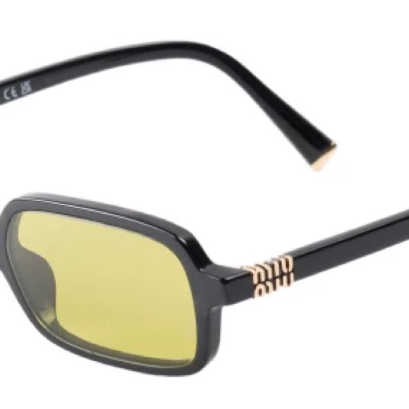 Miu Miu Black Sunglasses with Olive Lenses